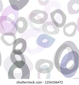 Dark Purple vector seamless background with bubbles. Abstract illustration with colored bubbles in nature style. Trendy design for wallpaper, fabric makers.