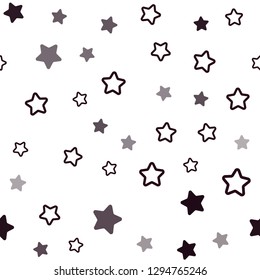 Dark Purple vector seamless background with colored stars. Shining colored illustration with stars. Pattern for design of fabric, wallpapers.