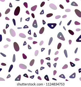 Dark Purple vector seamless cover in polygonal style with circles. Decorative design in abstract style with lines, dots. The template can be used as a background.