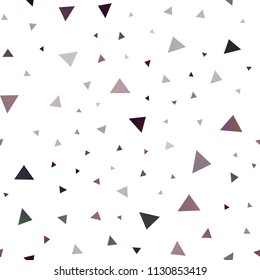 Dark Purple vector seamless cover in polygonal style. Decorative design in abstract style with triangles. Pattern can be used for websites.