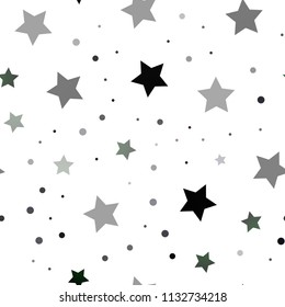 Dark Purple vector seamless cover with small and big stars. Decorative shining illustration with stars on abstract template. Smart design for your business advert.