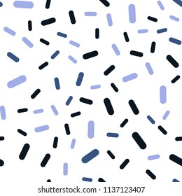 Dark Purple vector seamless cover with stright stripes. Glitter abstract illustration with colored sticks. Smart design for your business advert.