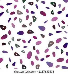 Dark Purple vector seamless cover in polygonal style with circles. Circles, lines on abstract background with colorful gradient. Pattern for commercials.
