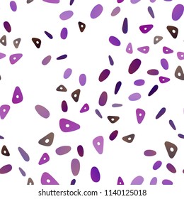 Dark Purple vector seamless cover in polygonal style with circles. Illustration with set of colorful circles, triangles. The template can be used as a background.