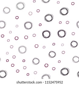 Dark Purple vector seamless cover with spots. Abstract illustration with colored bubbles in nature style. Pattern can be used for ads, leaflets.