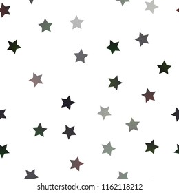 Dark Purple vector seamless cover with small and big stars. Decorative shining illustration with stars on abstract template. The pattern can be used for new year ad, booklets.
