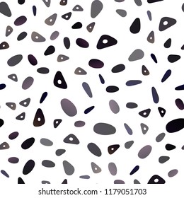 Dark Purple vector seamless cover with organic shapes with circles. Abstract gradient illustration with circles, triangles. Best design for your ad, poster, banner.