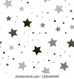 Dark Purple vector seamless cover with small and big stars. Modern geometrical abstract illustration with stars. Smart design for your business advert.