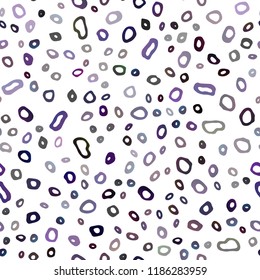 Dark Purple vector seamless cover with circles. Illustration with set of shining colorful abstract circles. Trendy design for wallpaper, fabric makers.