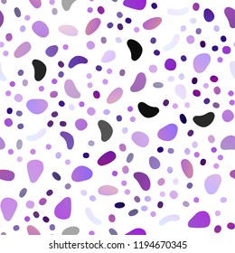 Dark Purple vector seamless cover with circles. Colorful illustration with blurred circles in nature style. Trendy design for wallpaper, fabric makers.