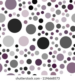 Dark Purple vector seamless cover with spots. Blurred bubbles on abstract background with colorful gradient. Beautiful design for your business advert.