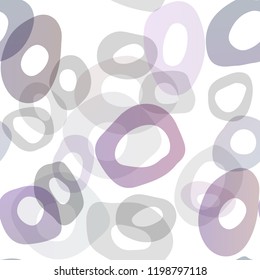 Dark Purple vector seamless cover with circles. Illustration with set of shining colorful abstract circles. Pattern for design of window blinds, curtains.
