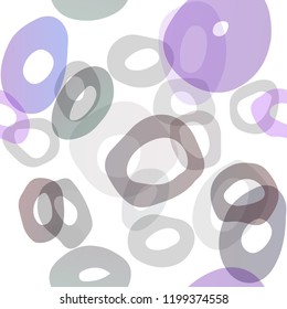 Dark Purple vector seamless cover with circles. Modern abstract illustration with colorful water drops. Pattern for design of window blinds, curtains.