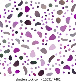 Dark Purple vector seamless cover with circles. Blurred decorative design in abstract style with bubbles. Trendy design for wallpaper, fabric makers.