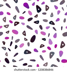 Dark Purple vector seamless cover in polygonal style with circles. Illustration with set of colorful circles, triangles. Pattern can be used for websites.