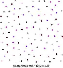 Dark Purple vector seamless cover with spots. Blurred bubbles on abstract background with colorful gradient. New design for ad, poster, banner of your website.