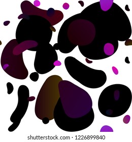 Dark Purple vector seamless cover with circles. Illustration with set of shining colorful abstract circles. Template for business cards, websites.