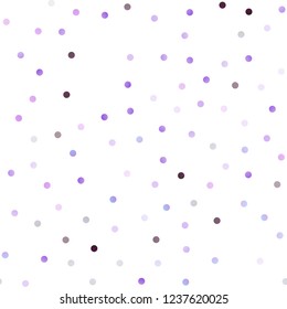 Dark Purple vector seamless cover with spots. Beautiful colored illustration with blurred circles in nature style. New design for ad, poster, banner of your website.
