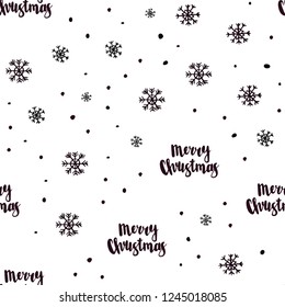 Dark Purple vector seamless cover with beautiful snowflakes. Modern geometrical abstract illustration with snowflakes. Template for business cards, websites.