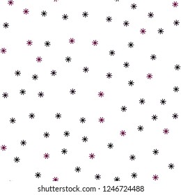 Dark Purple vector seamless cover with beautiful snowflakes. Colorful snowflakes with gradient on abstract background. Design for wallpaper, fabric makers.