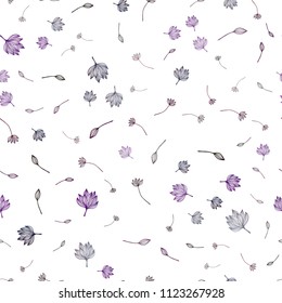 Dark Purple vector seamless doodle backdrop. Colorful abstract illustration with leaves in doodle style. New template for your business design.