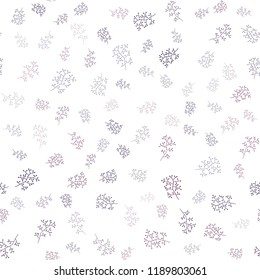 Dark Purple vector seamless doodle layout with leaves, branches. Doodle illustration of leaves and branches in Origami style. Trendy design for wallpaper, fabric makers.