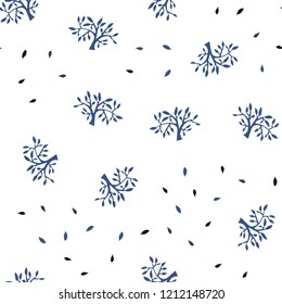 Dark Purple vector seamless doodle background with leaves, branches. Brand new colored illustration with leaves and branches. Template for business cards, websites.