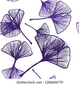 Dark Purple vector seamless doodle background with leaves. New colorful illustration in doodle style with leaves. Template for business cards, websites.