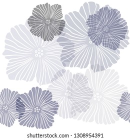 Dark Purple vector seamless doodle texture with flowers. Colorful illustration with flowers in doodle style. Design for wallpaper, fabric makers.