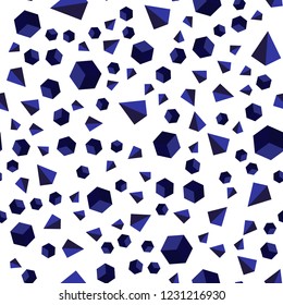 Dark Purple vector seamless, isometric backdrop with lines, rhombus. Illustration with set of colorful triangles, squares. Design for textile, fabric, wallpapers.