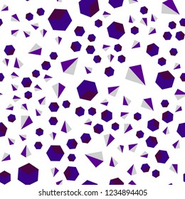 Dark Purple vector seamless, isometric backdrop with lines, rhombus. Abstract gradient illustration with triangles, cubes. Pattern for trendy fabric, wallpapers.