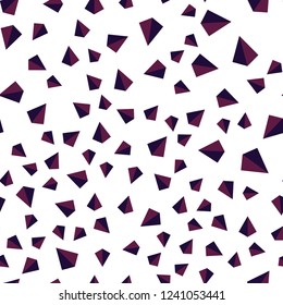 Dark Purple vector seamless, isometric texture with triangular style. Abstract gradient illustration with triangles. Design for wallpaper, fabric makers.