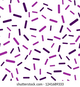 Dark Purple vector seamless, isometric template with repeated sticks. Blurred decorative design in simple style with lines. Design for textile, fabric, wallpapers.