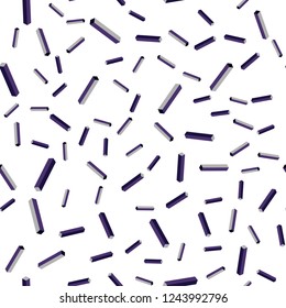 Dark Purple vector seamless, isometric pattern with sharp lines. Blurred decorative design in simple style with lines. Design for wallpaper, fabric makers.