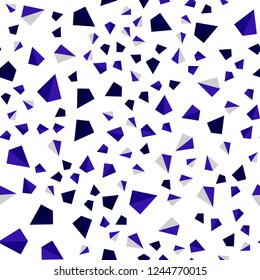 Dark Purple vector seamless, isometric template with crystals, triangles. Beautiful illustration with triangles in nature style. Pattern for design of fabric, wallpapers.