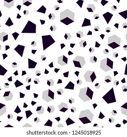 Dark Purple vector seamless, isometric layout with rectangles, triangles. Illustration with colorful triangles, rectangles. Design for textile, fabric, wallpapers.