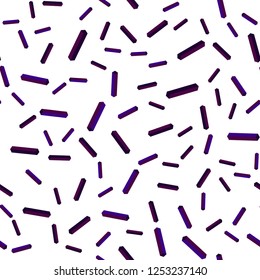 Dark Purple vector seamless, isometric pattern with sharp lines. Shining colored illustration with sharp stripes. Texture for window blinds, curtains.