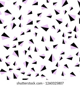 Dark Purple vector seamless, isometric cover with polygonal style. Beautiful illustration with triangles in nature style. Design for wallpaper, fabric makers.