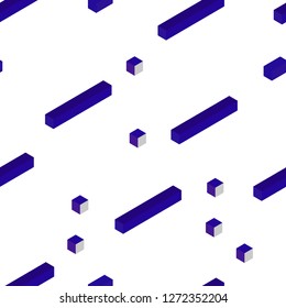 Dark Purple vector seamless, isometric background with rectangles. Beautiful illustration with rectangles and squares. Texture for window blinds, curtains.