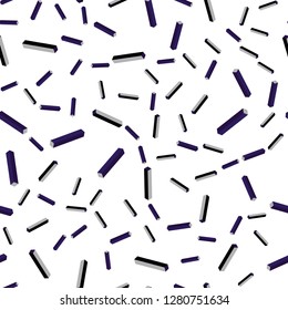 Dark Purple vector seamless, isometric template with repeated sticks. Shining colored illustration with sharp stripes. Template for business cards, websites.
