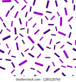 Dark Purple vector seamless, isometric layout with flat lines. Lines on blurred abstract background with gradient. Texture for window blinds, curtains.