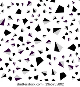 Dark Purple vector seamless, isometric background with triangles. Triangles on abstract background with colorful gradient. Texture for window blinds, curtains.