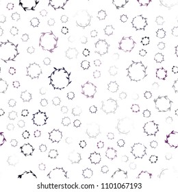 Dark Purple vector seamless layout with circle shapes. Beautiful colored illustration with blurred circles in nature style. Beautiful design for your business advert.