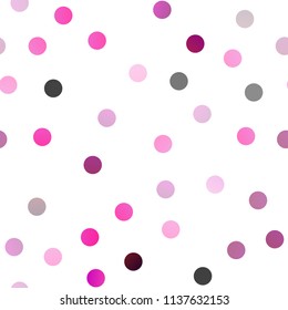 Dark Purple vector seamless layout with circle shapes. Blurred decorative design in abstract style with bubbles. Beautiful design for your business natural advert.
