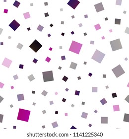 Dark Purple vector seamless layout with lines, rectangles. Beautiful illustration with rectangles and squares. Pattern for commercials.