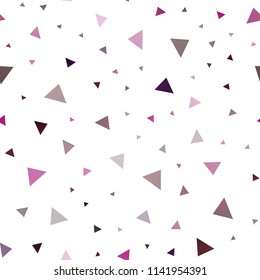 Dark Purple vector seamless layout with lines, triangles. Abstract gradient illustration with triangles. Smart design for your business advert.