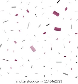 Dark Purple vector seamless layout with lines, rectangles. Rectangles on abstract background with colorful gradient. Smart design for your business advert.