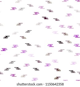 Dark Purple vector seamless layout with flat lines. Modern geometrical abstract illustration with staves. Best design for your ad, poster, banner.