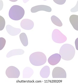 Dark Purple vector seamless layout with circle spots. Glitter abstract illustration with blurred drops of rain. Template for business cards, websites.