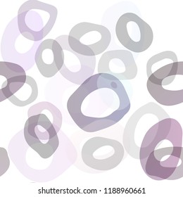 Dark Purple vector seamless layout with circle spots. Modern abstract illustration with colorful water drops. Pattern for design of fabric, wallpapers.